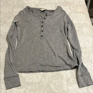Universal Thread Gray Long Sleeve Button Down Shirt